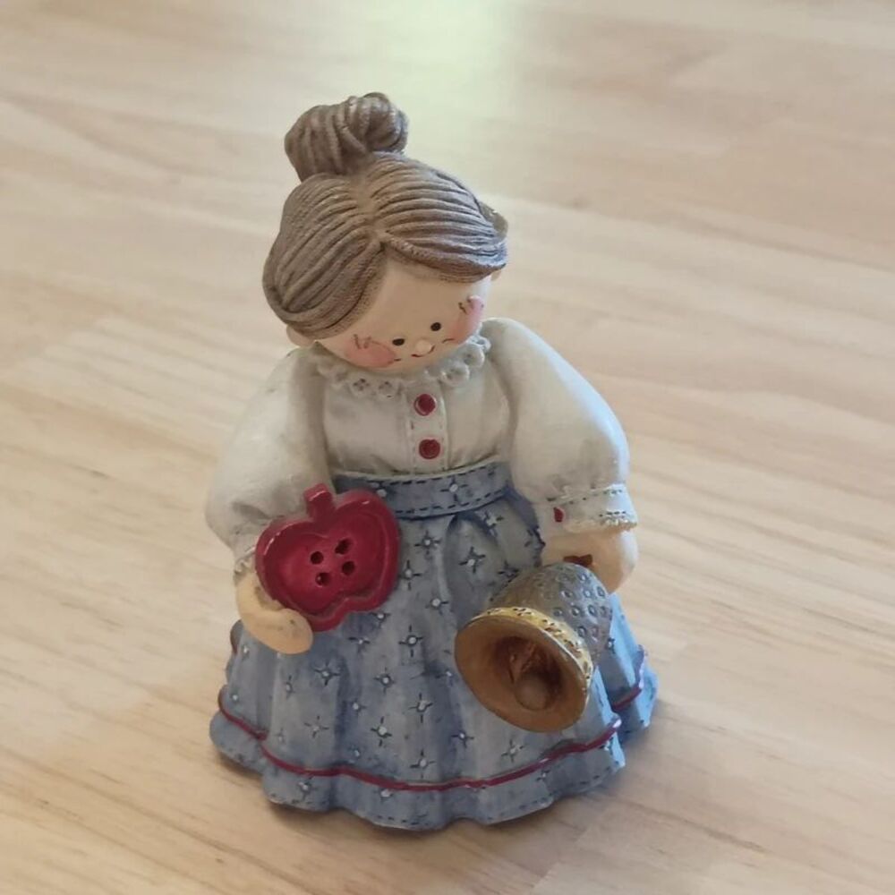 Enesco Cute As A Button Teacher Figurine Hand-Painted Resin